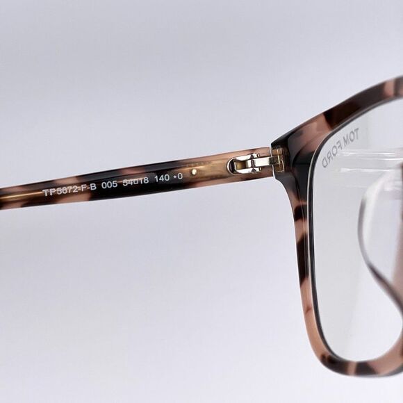 NEW TOM FORD FT5672-B 005 Black/Nude Blue Block Square Women Eyeglasses - Picture 11 of 11